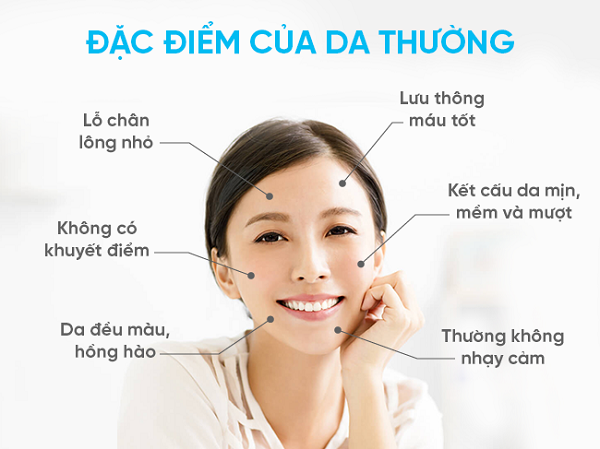 Da thường - không quá khô cũng không quá nhờn, là làn da lý tưởng