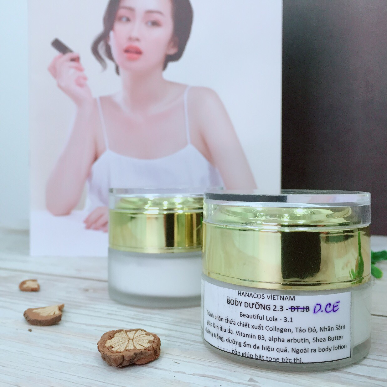 Mẫu test kem body dưỡng thể tại Hanacos Vietnam