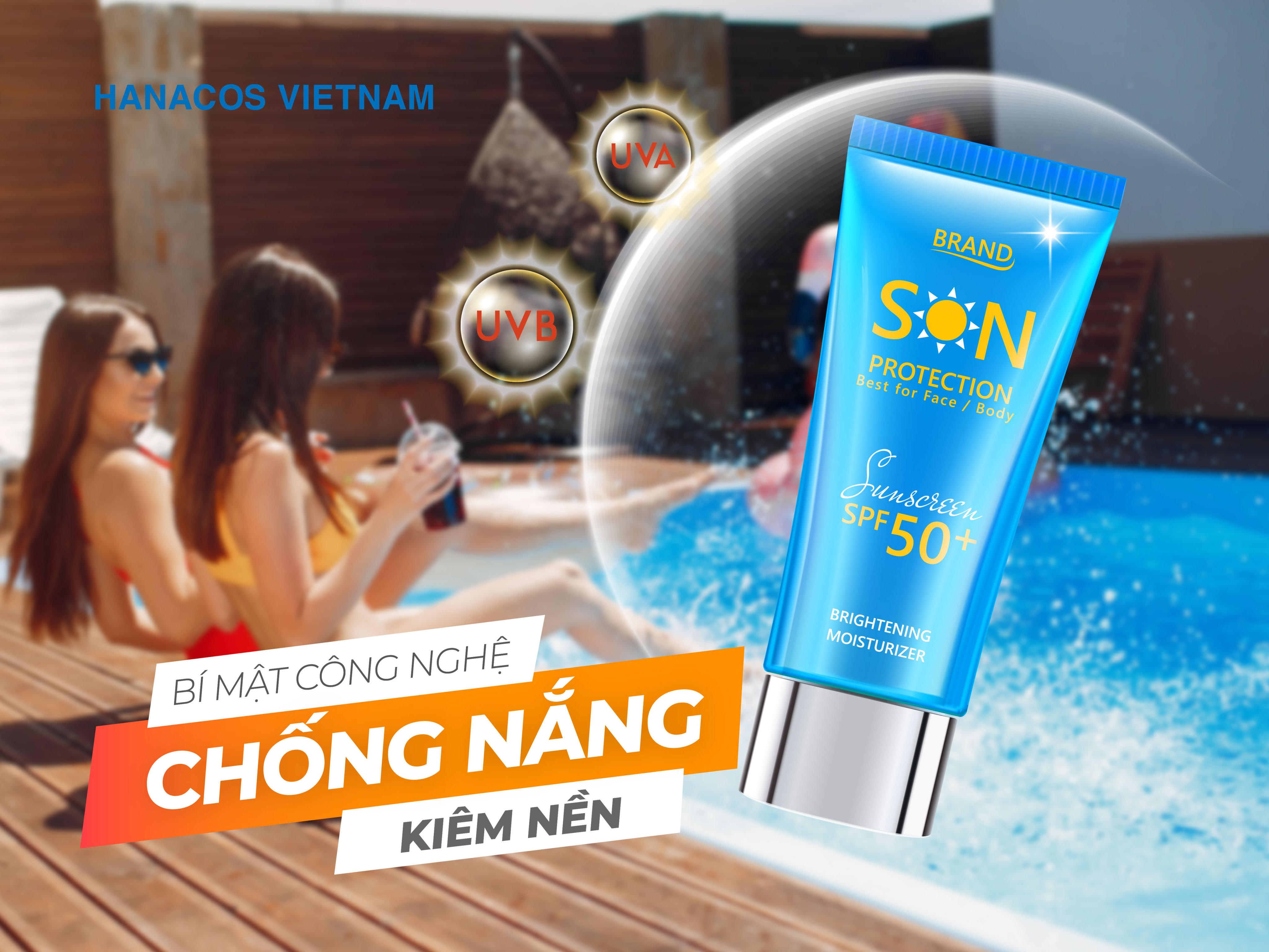 Gia công kem chống nắng kiêm nền, vừa bảo vệ da vừa tạo lớp nền mịn mướt