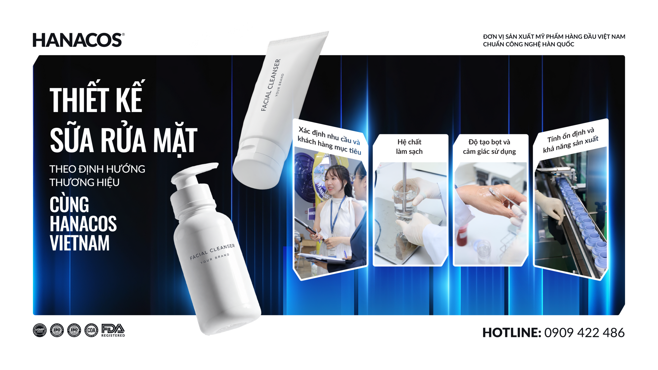 THIẾT KẾ SỮA RỬA MẶT THEO ĐỊNH HƯỚNG THƯƠNG HIỆU CÙNG HANACOS VIETNAM